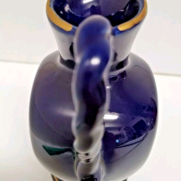 Echt Kobalt Cobalt Blue Vintage Porcelain Vase/Pitcher 4.25" Pre-owned - Picture 6 of 7